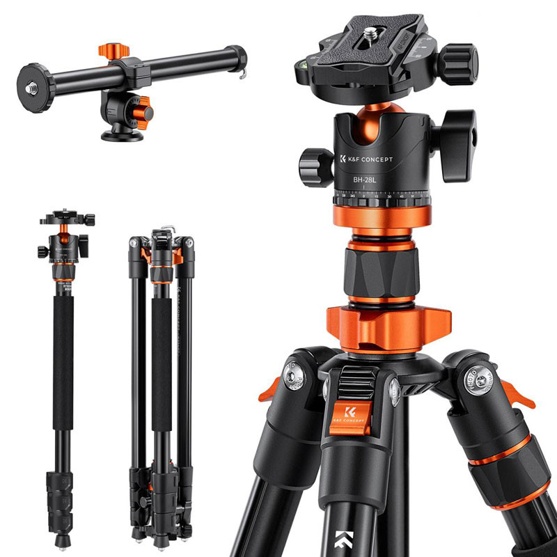 K&F Concept K234A7 állvány, BH-28L állványfejjel-0