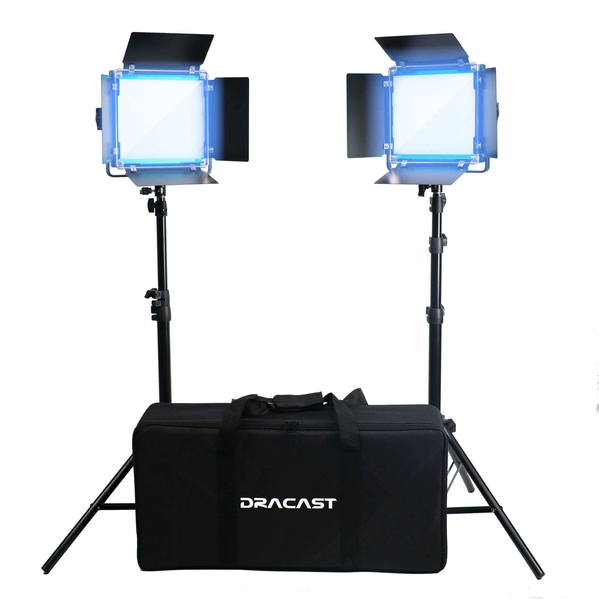  Dracast X sorozat LED500 nappali fényű LED 2 lámpás készlet, párnázott nejlon hordtáskával-0