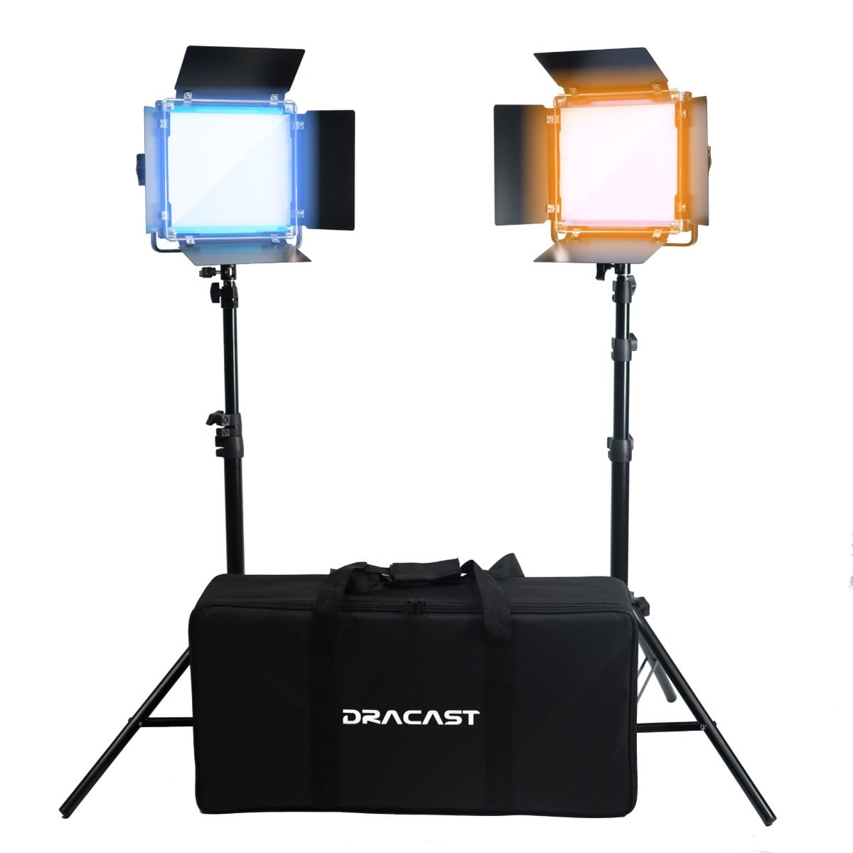 Dracast X sorozatú LED500 kétszínű LED 2 lámpa készlet nylon párnázott utazótáskával-0