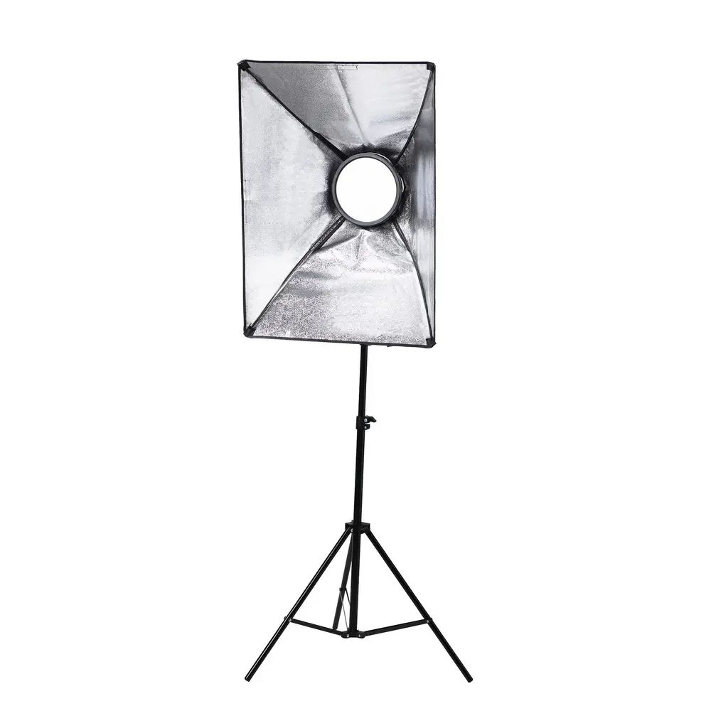 Softbox szett 48W LED 3200-5600K tápegységgel, NP-F akkumulátor foglalattal 2M állvánnyal 192-A-4