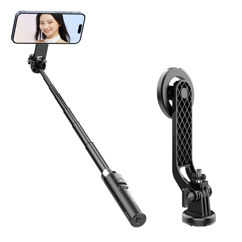 Blavec Selfie Bot Aluminium Fusion P06 Magsafe tripod + távirányító + tartó 1,34 méter (SSFP06-MTRHB134) fekete-3