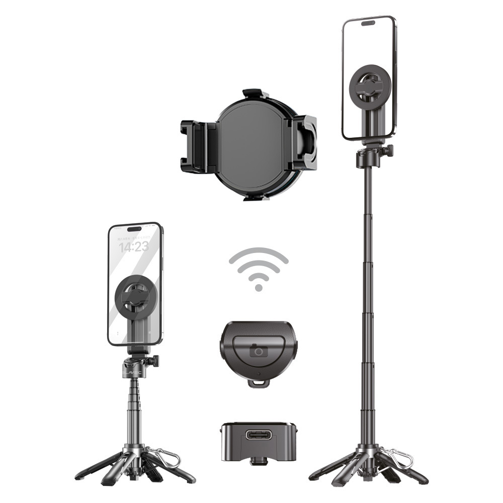 Blavec Aluminium Coco Mini P05 Magsafe tripod + távirányító + tartó 0,41 méter (SSCMP05-MTRHB041) fekete-9