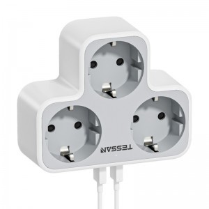 Tessan Fali Elosztó TS-331 USB portokkal