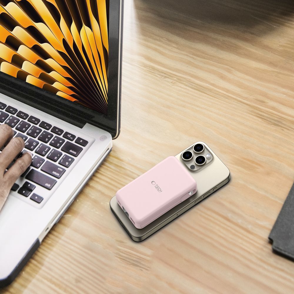 Tech-protect Pb31 Lifemag Magsafe Power Bank 10000mAh Rózsaszín-2