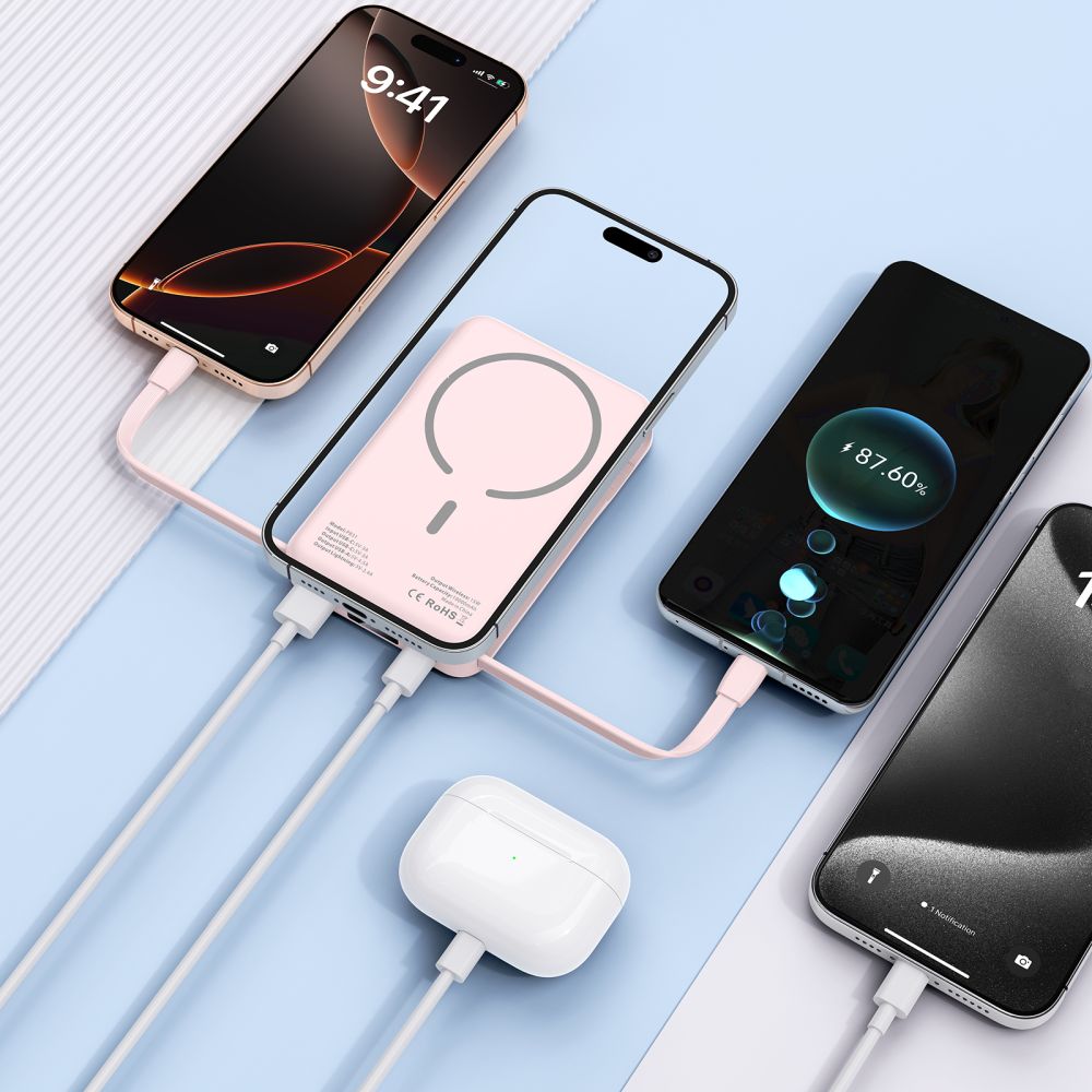 Tech-protect Pb31 Lifemag Magsafe Power Bank 10000mAh Rózsaszín-1