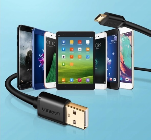 Ugreen USB-A - USB-C kábel 25cm fekete-1
