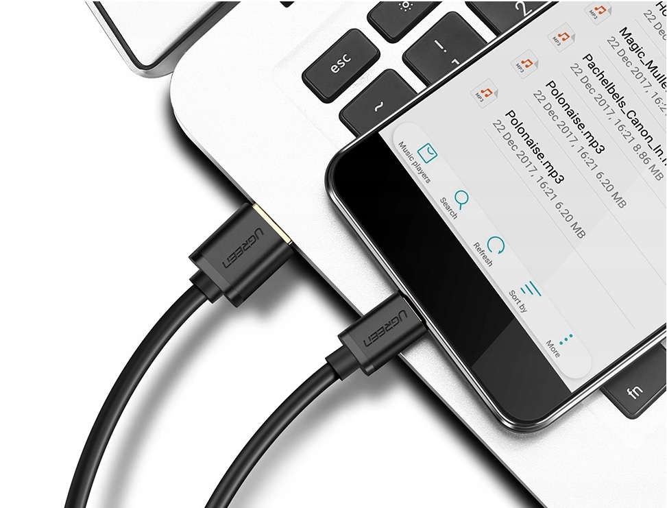 Ugreen USB-A - USB-C kábel 25cm fekete-2