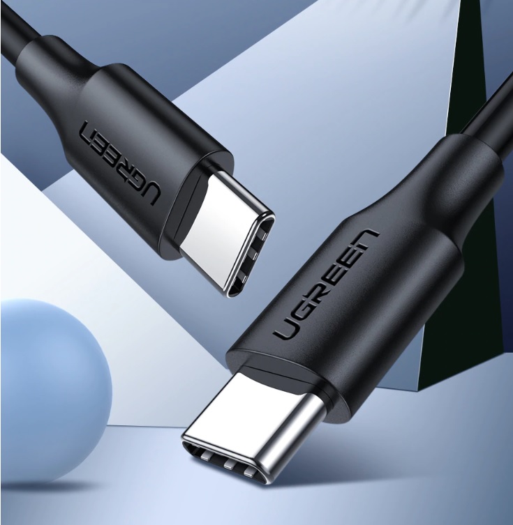 Ugreen USB-C – USB-C PD kábel 60W 1m fekete-2