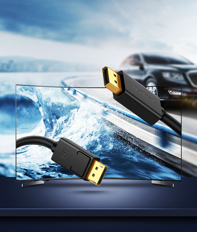 Ugreen DP102 DisplayPort kábel 4K, 3D, 1m fekete (DP102 10244)-2