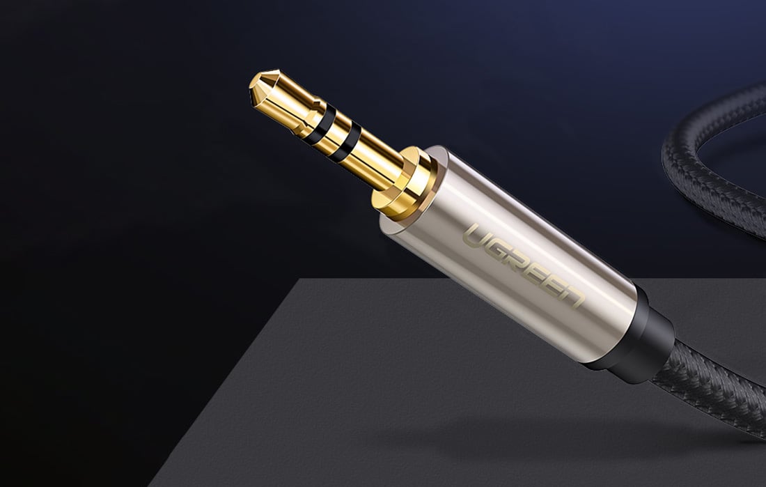 Ugreen AV127 3.5mm-es jack sztereó kábel 6.35mm TRS-hez - 3m (szürke)-1