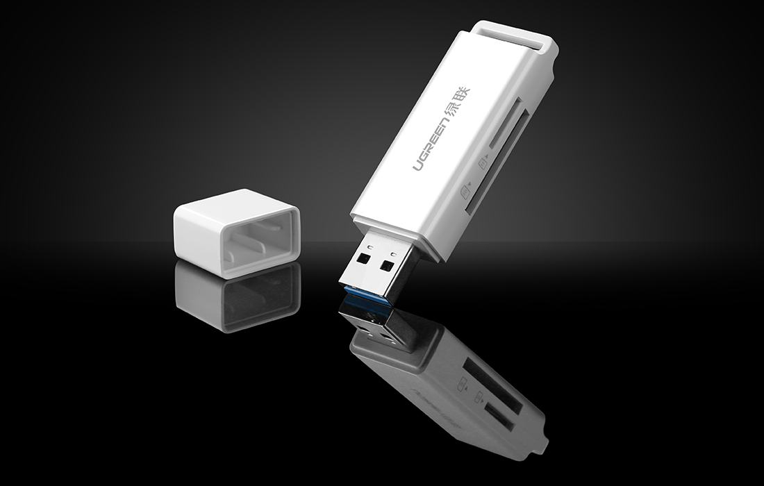 Ugreen CM104 SD/microSD USB 3.0 kártyaolvasó fekete-1