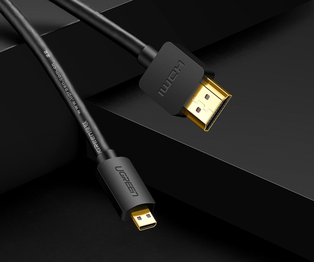Ugreen HD127 Micro HDMI - HDMI kábel 4K 3D 1.5m fekete-2