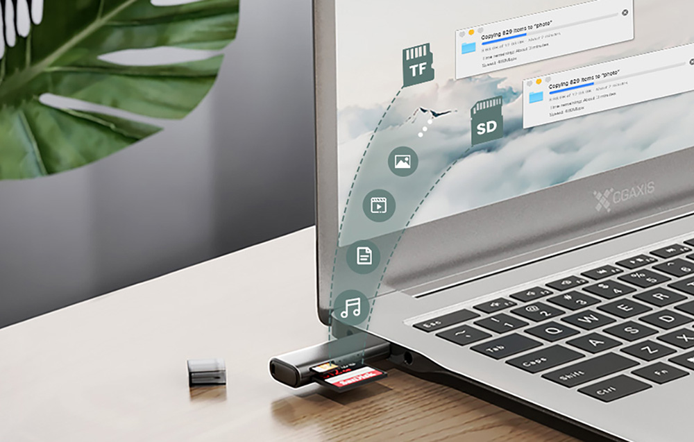 UGREEN CM264 TF/SD USB 3.0 kártyaolvasó fekete-4