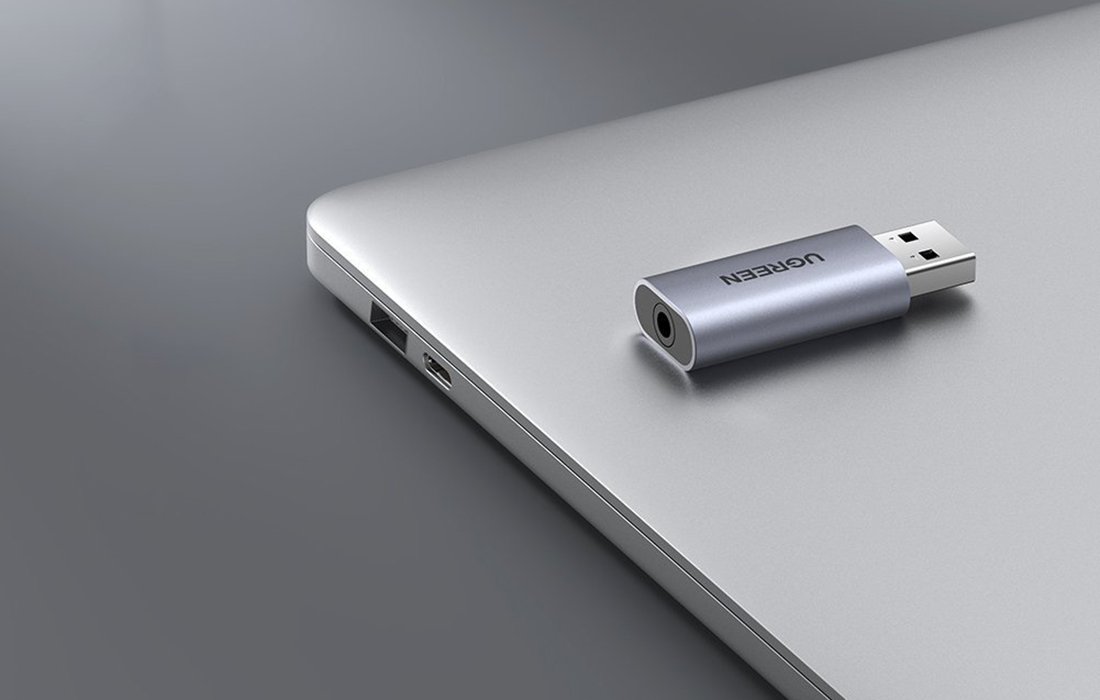 UGREEN CM383 USB - mini audio jack 3.5mm audio adapter, átalakító-2