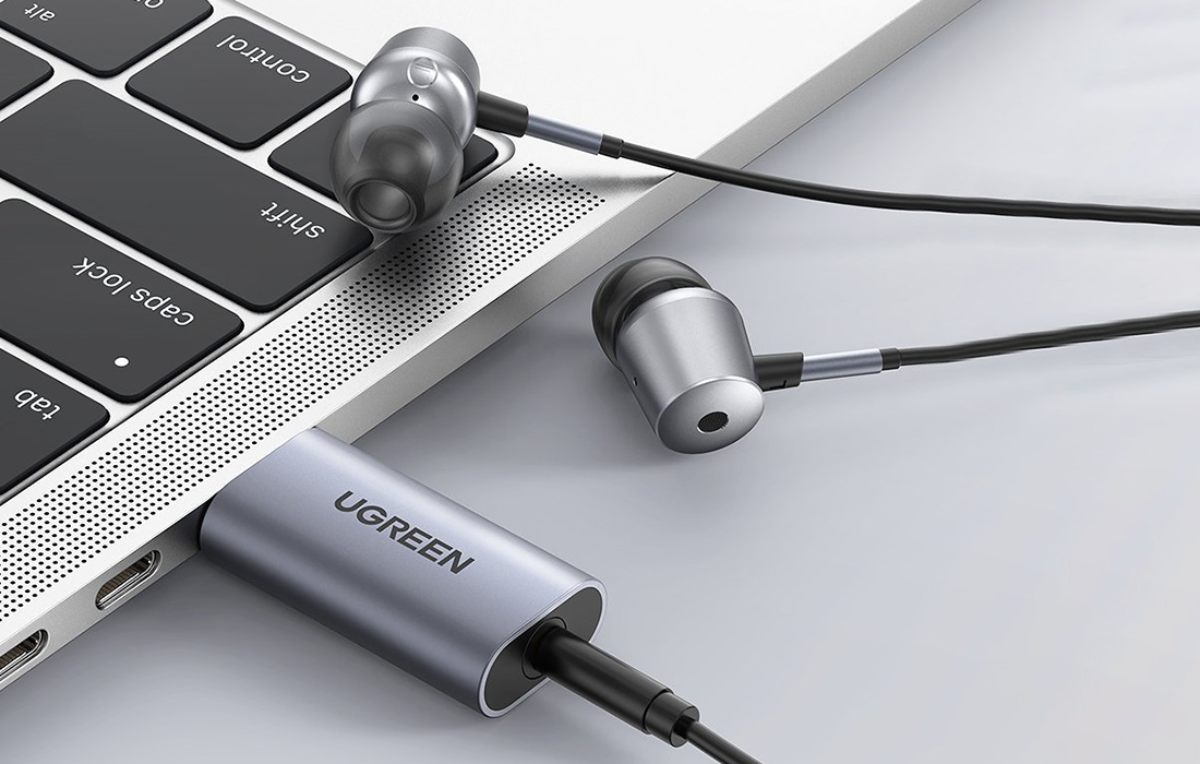 UGREEN CM383 USB - mini audio jack 3.5mm audio adapter, átalakító-5