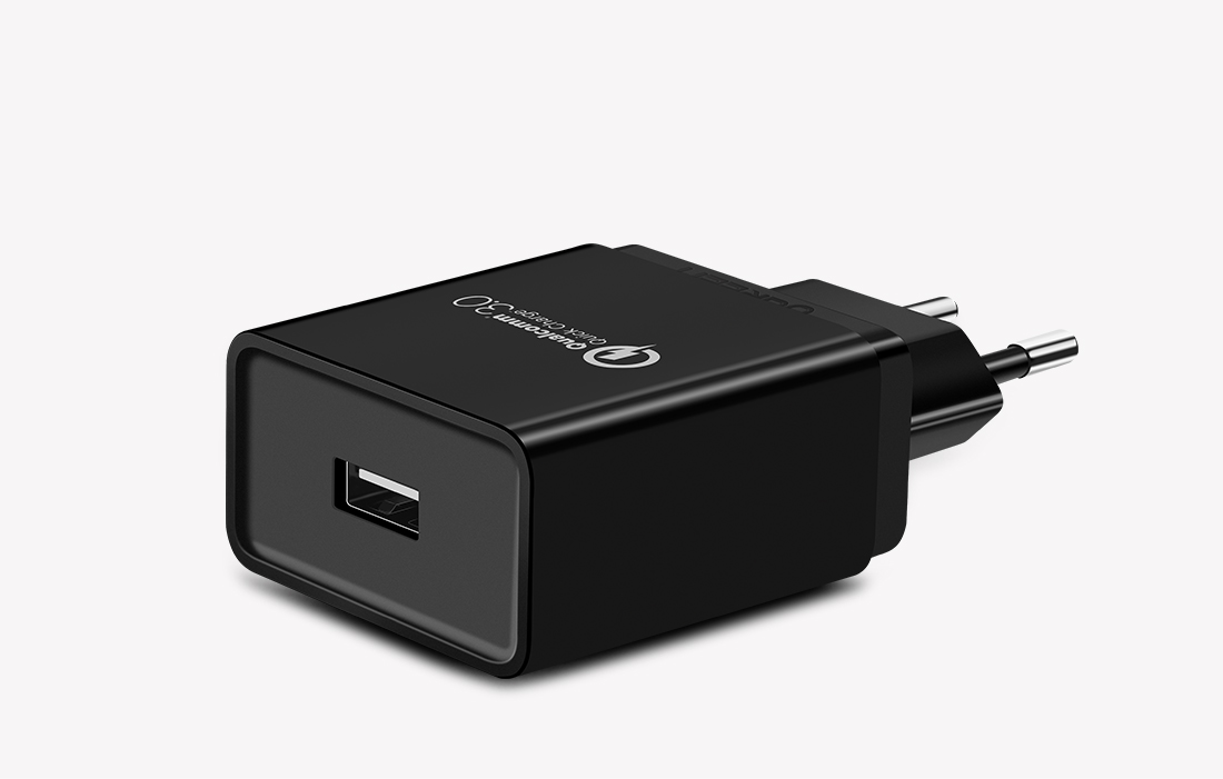 Ugreen hálózati töltő adapter CD122, 18W, QC 3.0, USB (fekete)-1