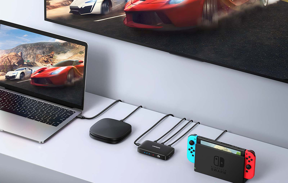 Ugreen CM332 3 az 1-ben HDMI kapcsoló 1.4, 4K, 30 Hz (fekete)-2