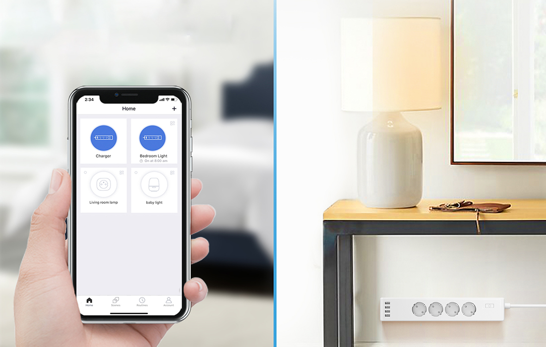 Meross MSS425FHK Okos WiFi (EU) elosztó, 4 aljzat + 4x USB (HomeKit),-5