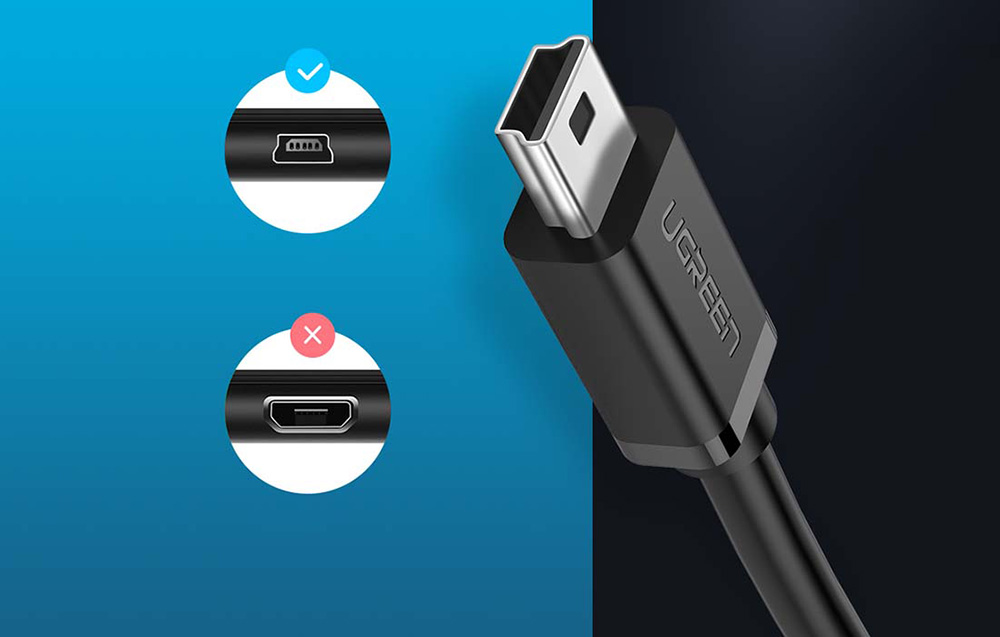 Ugreen US249 OTG USB - mini USB adapter (fekete)-2