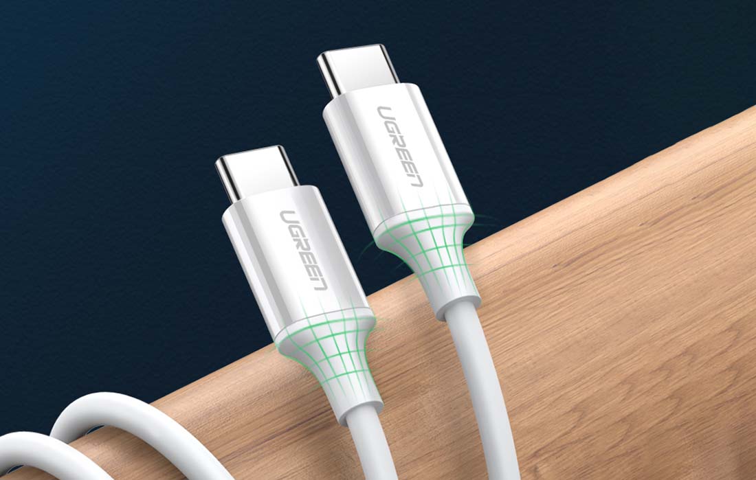 Ugreen US264 USB-C - USB-C kábel, 60W, 2m (fehér)-6
