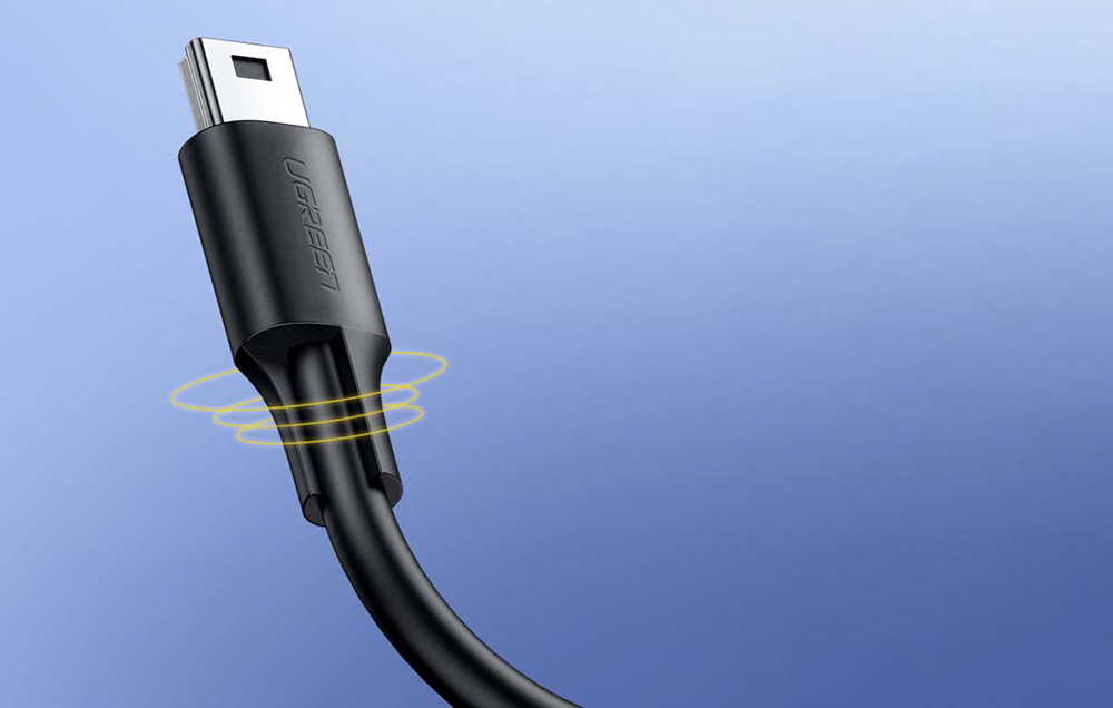 Ugreen US132 USB - mini USB kábel, 2m (fekete)-1