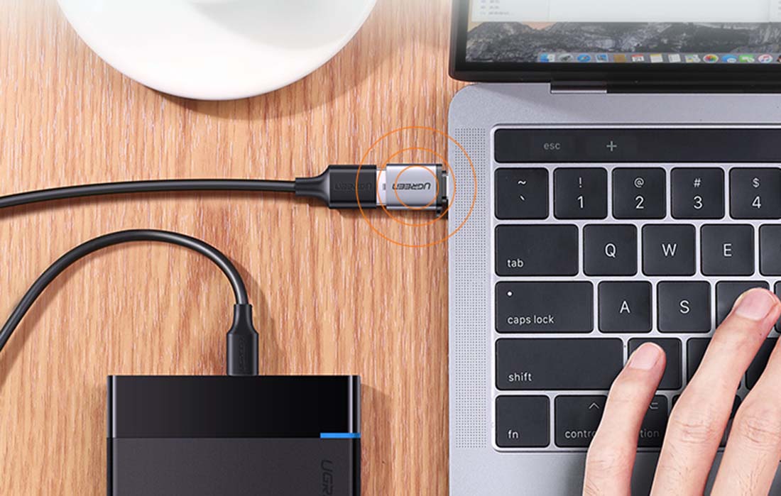 Ugreen US270 USB-A - USB-C OTG adapter (szürke)-3