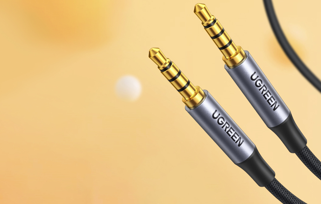 Ugreen AV183 Mini jack kábel 3.5 mm TRRS, AUX, 2m (fekete)-4