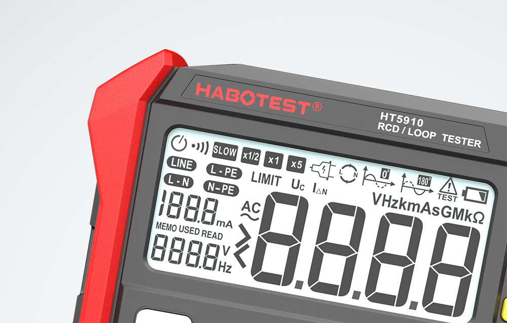 Digitális RCD / Hurokellenállás Mérő Habotest HT5910-6