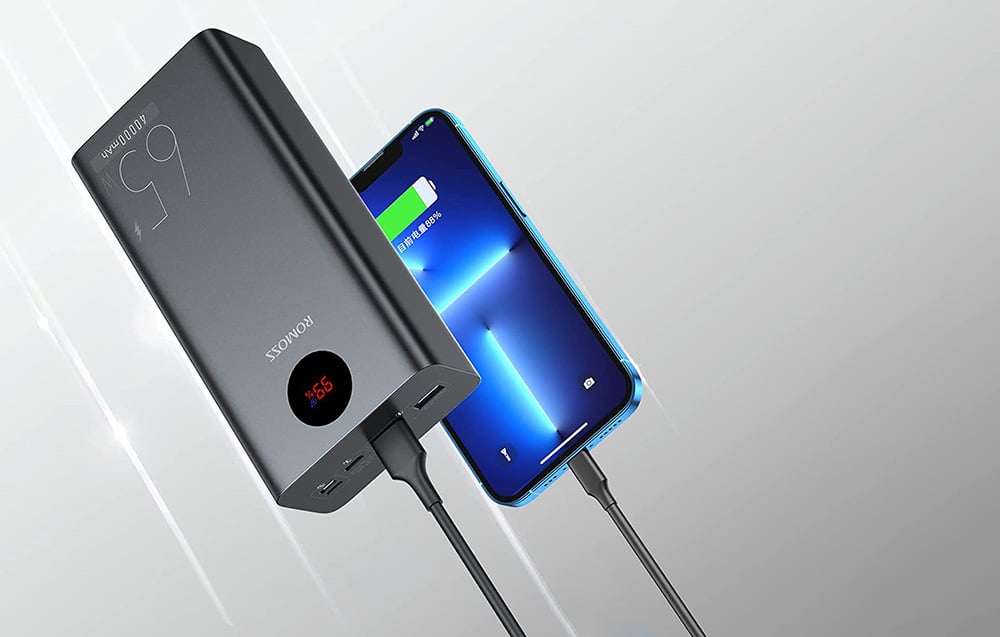 Romoss PEA40 Pro Powerbank, 40000mAh, 65W (fekete)-3