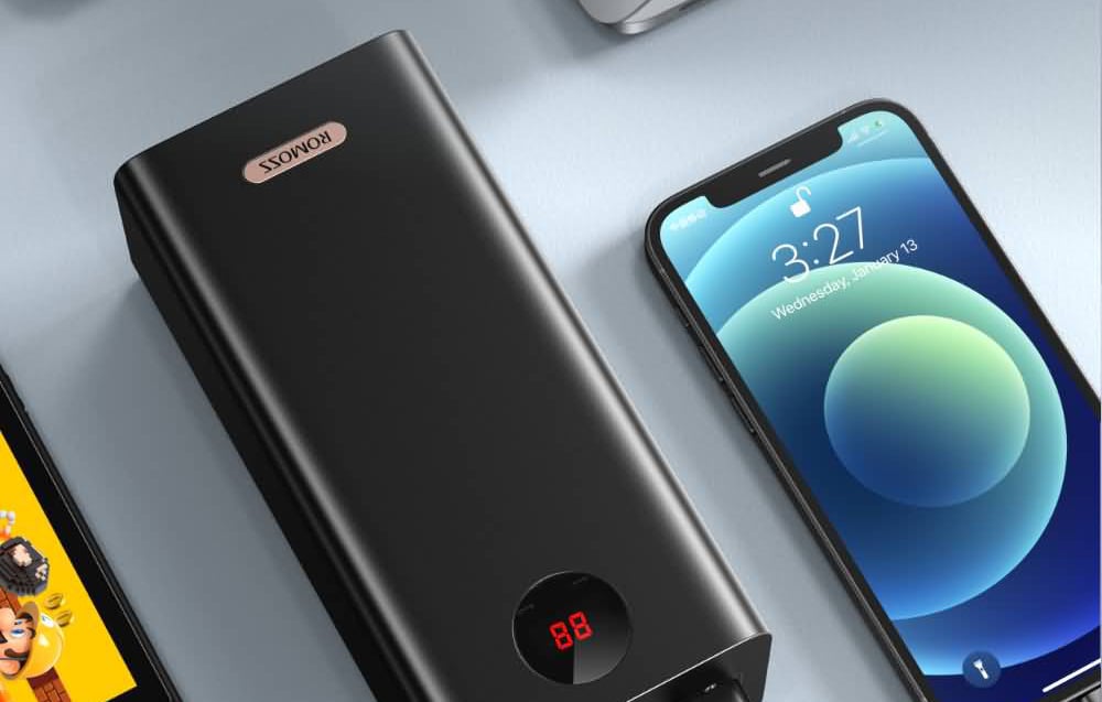 Romoss PEA60 Powerbank, 60000mAh, QC + PD, 22.5W (fekete)-7