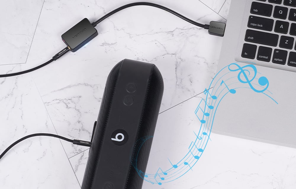 Vention külső USB 2.0 hangykártya 15cm-1