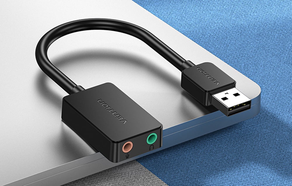 Vention külső USB 2.0 hangykártya 15cm-3