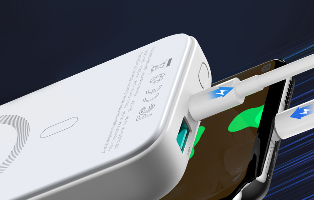 Mini Vezeték nélküli PowerBank 20W 10000mAh Joyroom JR-W020 (fehér) magsafe-2