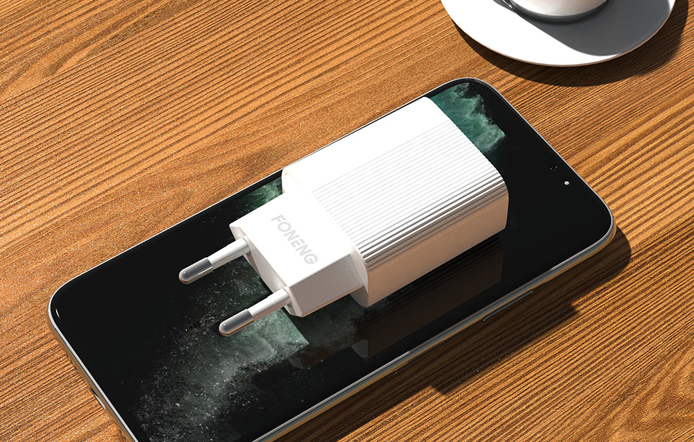 Foneng EU28 USB-A hálózati töltő adapter + USB-A - MICRO-USB kábel QC 3.0-3