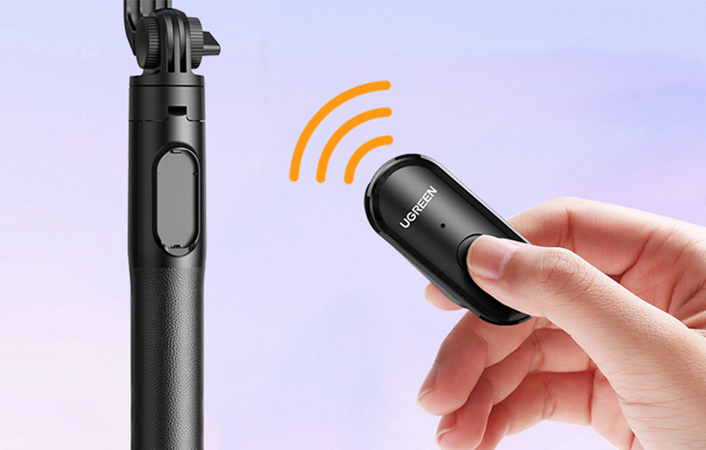 UGREEN 15062 selfie bot állvány Bluetooth távirányítóval (fekete)-2