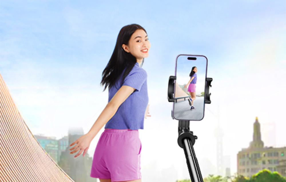 UGREEN 15062 selfie bot állvány Bluetooth távirányítóval (fekete)-9