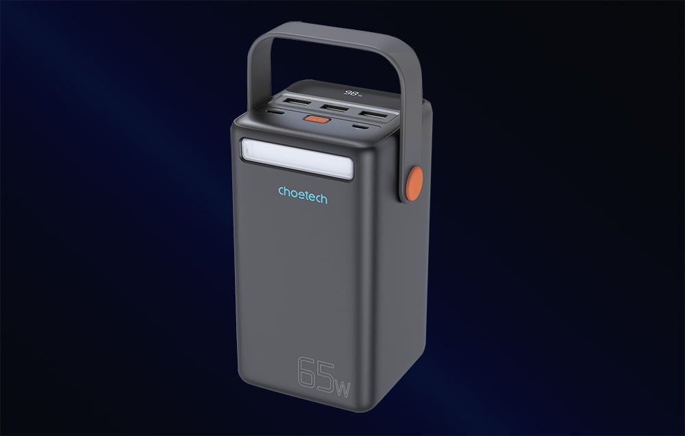 Choetech B664 Mini Power Station, powerbank 50000mAh 65W (fekete)-2