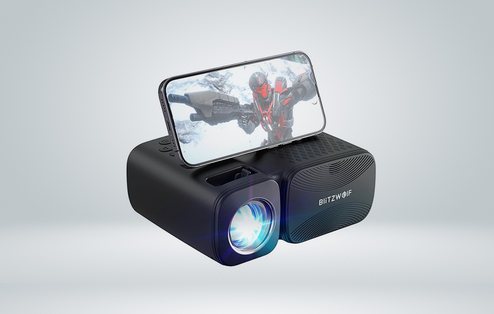 BlitzWolf BW-V3 Mini LED beamer / projektor, Wi-Fi + Bluetooth (fekete)-2