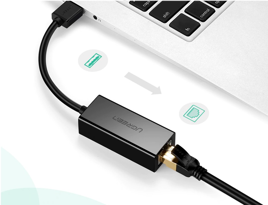 UGREEN Külső Gigabit Ethernet USB 3.0 adapter (szürke)-3