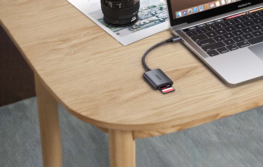 Ugreen CM401 USB C 5Gb/s SD/TF kártyaolvasó - szürke-4