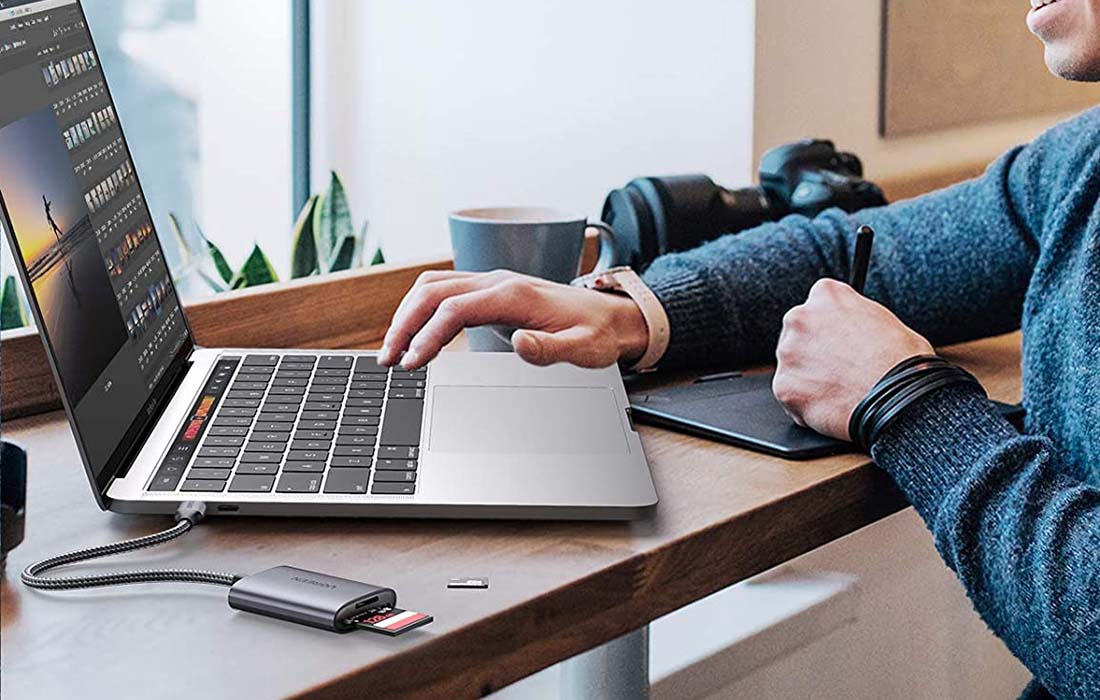Ugreen CM401 USB C 5Gb/s SD/TF kártyaolvasó - szürke-5