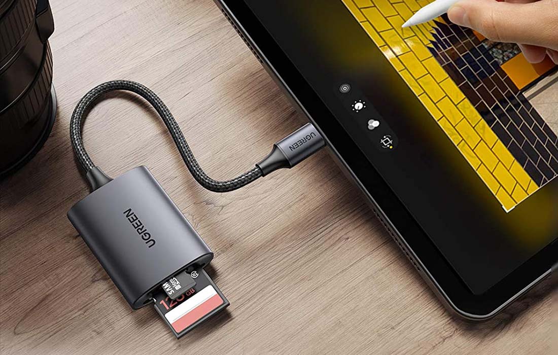 Ugreen CM401 USB C 5Gb/s SD/TF kártyaolvasó - szürke-6