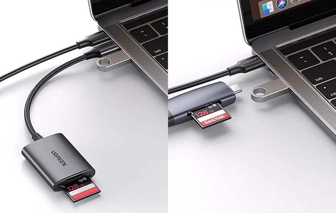 Ugreen CM401 USB C 5Gb/s SD/TF kártyaolvasó - szürke-7