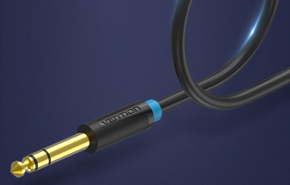 Audio Kábel TRS 3.5mm - 6.35mm Vention BABBG 1,5m, Fekete-2