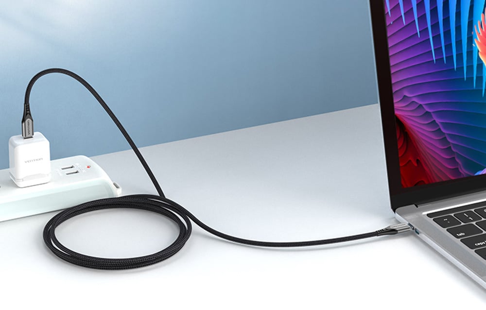 Vention TAEHD PD 100W USB-C - USB-C kábel 0.5m szürke-3