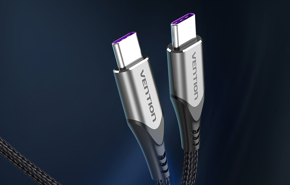 Vention TAEHD PD 100W USB-C - USB-C kábel 0.5m szürke-4