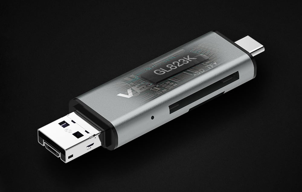 Multifunkciós USB2.0 Kártyaolvasó Vention CCJH0 Szürke-2