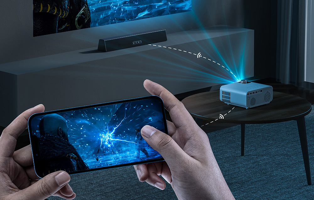 Projektor LED BlitzWolf BW-V5Max, android 9.0, 1080p (fehér)-2