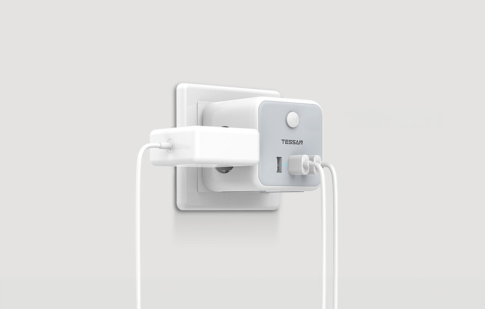 Tessan Fali Aljzat TS-301-DE-C elosztó USB porttal-2