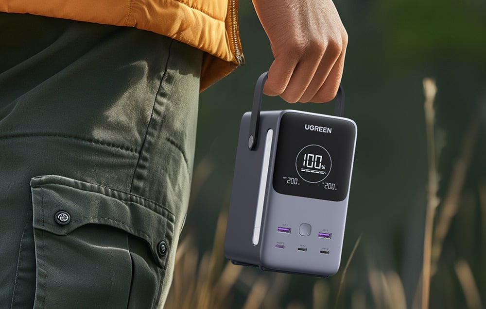 Ugreen PB770 48000mAh powerbank, 2x USB + 4x USB-C, 300W (szürke)-2